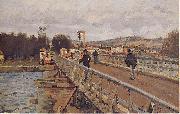 Alfred Sisley Footbridge at Argenteuil, oil painting artist